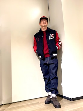 「アイテム（帽子）」を使った、TOI-Tさん（メンズ・170cm）の秋コーディネート