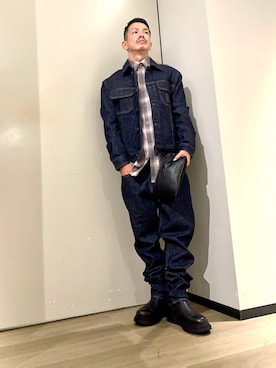 「アイテム（ボディバッグ/ウエストポーチ）」を使った、TOI-Tさん（メンズ・170cm）の秋コーディネート