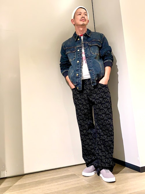 A|X アルマーニ エクスチェンジ】ゴールドボタン デニムジャケット