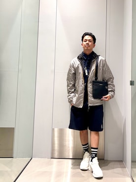 「アイテム（ナイロンジャケット）」を使った、TOI-Tさん（メンズ・170cm）の夏コーディネート