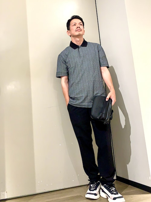 A/X Armani Exchange★半袖 3ボタン留め チェック ポロシャツ A/X Armani Exchange☆半袖 3ボタン留め チェック ポロシャツ