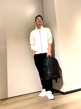 「アイテム（スラックス）」を使った、TOI-Tさん（メンズ・170cm）の秋コーディネート