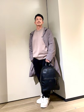 「アイテム（バックパック/リュック）」を使った、TOI-Tさん（メンズ・170cm）の冬コーディネート