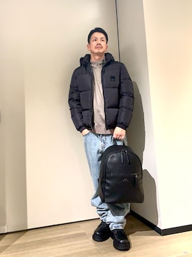 「アイテム（バッグ）」を使った、TOI-Tさん（メンズ・170cm）の冬コーディネート