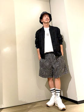 「ARMANI EXCHANGE（アルマーニエクスチェンジ）のアイテム」を使った、TOI-Tさん（メンズ・170cm）の夏コーディネート