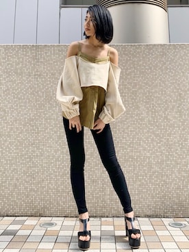 永田悠莉さん(レディース・160cm)の春コーディネート