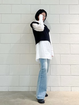 永田悠莉さん（レディース・160cm）の春コーディネート