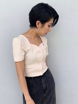 永田悠莉さん（レディース・160cm）の夏コーディネート