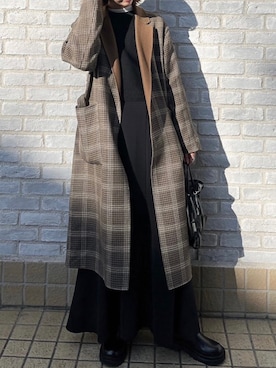「MACKINTOSH PHILOSOPHY（ﾏｯｷﾝﾄｯｼｭ ﾌｨﾛｿﾌｨｰ）のアイテム（その他アウター）」を使った、reeena20さん（レディース・162cm）の秋コーディネート