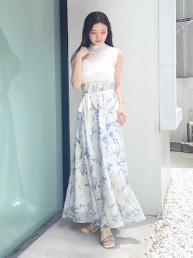 「MERCURYDUO（マーキュリーデュオ）のアイテム（シューズ）」を使った、nayuuさん（レディース・150cm）の夏コーディネート