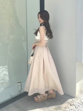 「MERCURYDUO（マーキュリーデュオ）のアイテム（トートバッグ）」を使った、nayuuさん（レディース・150cm）の夏コーディネート