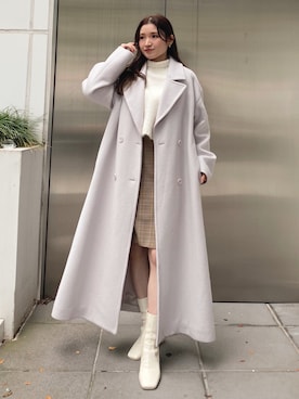 「アイテム（その他アウター、ピンク系）」を使った、nayuuさん（レディース・150cm）の秋コーディネート