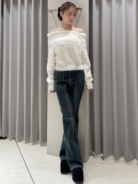 「アイテム（シュシュ）」を使った、moekaさん（レディース・162cm）の秋コーディネート