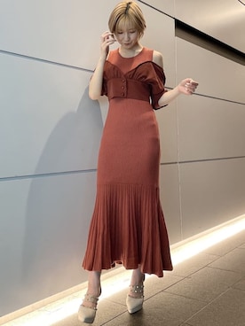 「RESEXXY（リゼクシー）のハイヒールスタッズパンプス（パンプス）」を使った、moekaさん（レディース・162cm）の夏コーディネート