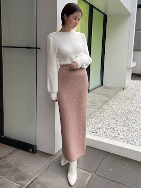 「RESEXXY（リゼクシー）のアイテム（その他シューズ）」を使った、moekaさん（レディース・162cm）の冬コーディネート