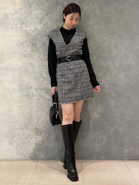 「RESEXXY（リゼクシー）のアイテム（ベルト）」を使った、moekaさん（レディース・162cm）の秋コーディネート