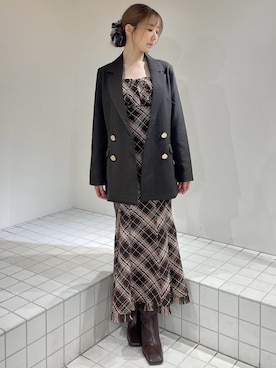 「RESEXXY（リゼクシー）のアイテム（ワンピース）」を使った、moekaさん（レディース・162cm）の秋コーディネート