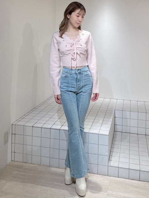 フラワーエンブロイダリーニットトップス（ニット/セーター）｜RESEXXY