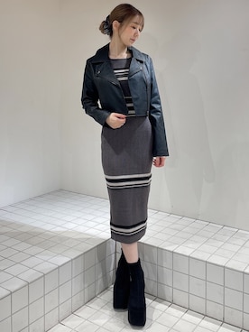 「RESEXXY（リゼクシー）のアイテム（ワンピース）」を使った、moekaさん（レディース・162cm）の秋コーディネート