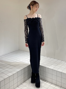 「RESEXXY（リゼクシー）のアイテム（ワンピース）」を使った、moekaさん（レディース・162cm）の秋コーディネート