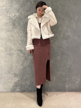 「RESEXXY（リゼクシー）のアイテム（ブルゾン）」を使った、moekaさん（レディース・162cm）の秋コーディネート