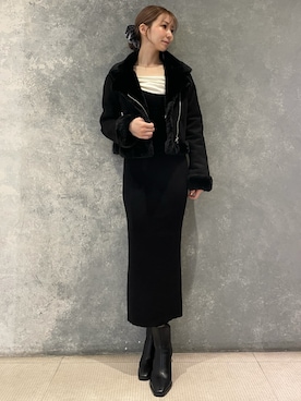 「RESEXXY（リゼクシー）のアイテム（ワンピース）」を使った、moekaさん（レディース・162cm）の秋コーディネート