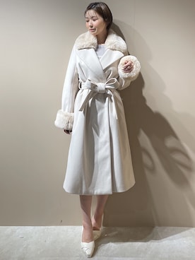 「RESEXXY（リゼクシー）のアイテム（チェスターコート）」を使った、moekaさん（レディース・162cm）の秋コーディネート