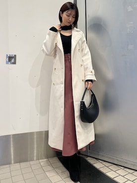 「RESEXXY（リゼクシー）のアイテム（その他アウター）」を使った、moekaさん（レディース・162cm）の冬コーディネート