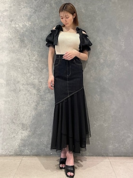 「RESEXXY（リゼクシー）のアイテム（その他シューズ）」を使った、moekaさん（レディース・162cm）の夏コーディネート