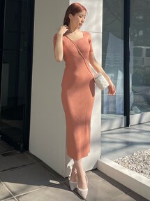 リゼクシー サイドチャームリブニットワンピース[品番：MKSW0063119]｜RESEXXY