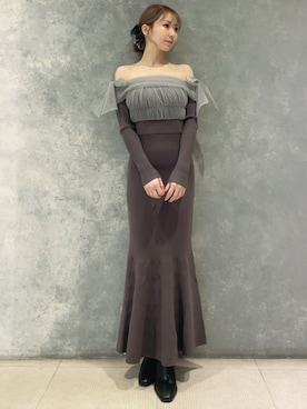 「RESEXXY（リゼクシー）のアイテム（ワンピース）」を使った、moekaさん（レディース・162cm）の秋コーディネート