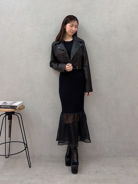 「RESEXXY（リゼクシー）のアイテム（ジャケット/アウター）」を使った、moekaさん（レディース・162cm）の秋コーディネート