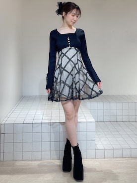 「アイテム（バレッタ/ヘアクリップ）」を使った、moekaさん（レディース・162cm）の冬コーディネート