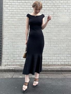 「RESEXXY（リゼクシー）のミックスマテリアルバッグ（ハンドバッグ）」を使った、moekaさん（レディース・162cm）の夏コーディネート