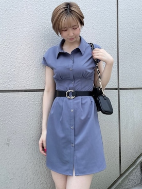 「RESEXXY（リゼクシー）のアイテム（ベルト）」を使った、moekaさん（レディース・162cm）の夏コーディネート