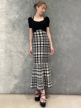 「アイテム（シュシュ）」を使った、moekaさん（レディース・162cm）の夏コーディネート