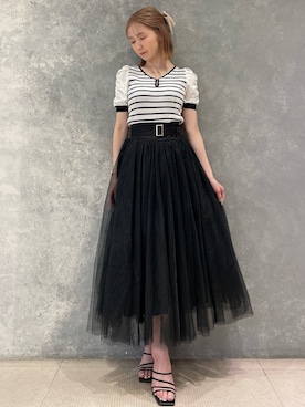 「RESEXXY（リゼクシー）のアイテム（バレッタ/ヘアクリップ）」を使った、moekaさん（レディース・162cm）の夏コーディネート