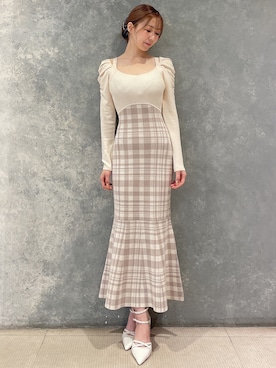 「アイテム（ヘアアクセサリー）」を使った、moekaさん（レディース・162cm）の秋コーディネート