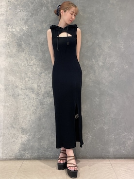 「アイテム（シュシュ）」を使った、moekaさん（レディース・162cm）の夏コーディネート