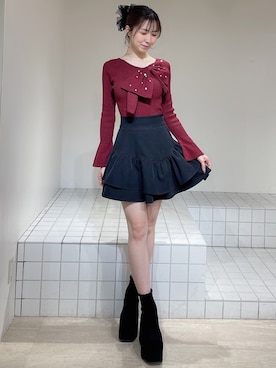 「アイテム（バレッタ/ヘアクリップ）」を使った、moekaさん（レディース・162cm）の冬コーディネート