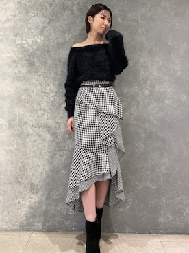 「RESEXXY（リゼクシー）のアイテム（ベルト）」を使った、moekaさん（レディース・162cm）の秋コーディネート