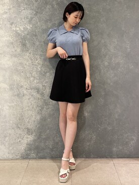 「RESEXXY（リゼクシー）のアイテム（ベルト）」を使った、moekaさん（レディース・162cm）の夏コーディネート