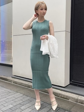 「RESEXXY（リゼクシー）のスタッズピンヒールパンプス（パンプス）」を使った、moekaさん（レディース・162cm）の夏コーディネート