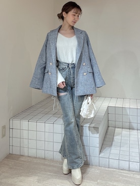 moekaさん（レディース・162cm）の冬コーディネート