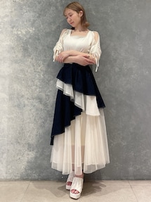 cccmalie(シーマリー) 半袖キャップスリーブブラウス ホワイト