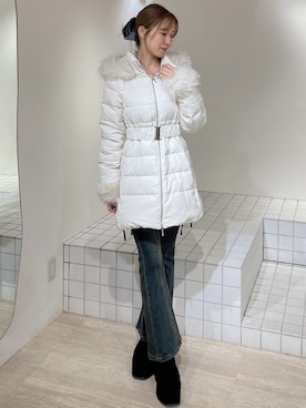 「アイテム（ダウンジャケット/コート）」を使った、moekaさん（レディース・162cm）の秋コーディネート