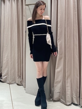 「RESEXXY（リゼクシー）のアイテム（ワンピース）」を使った、moekaさん（レディース・162cm）の秋コーディネート