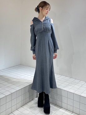 「RESEXXY（リゼクシー）のアイテム（ワンピース）」を使った、moekaさん（レディース・162cm）の秋コーディネート