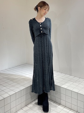 「RESEXXY（リゼクシー）のアイテム（ワンピース）」を使った、moekaさん（レディース・162cm）の秋コーディネート