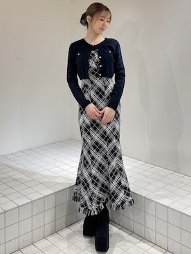 「RESEXXY（リゼクシー）のアイテム（ワンピース）」を使った、moekaさん（レディース・162cm）の秋コーディネート